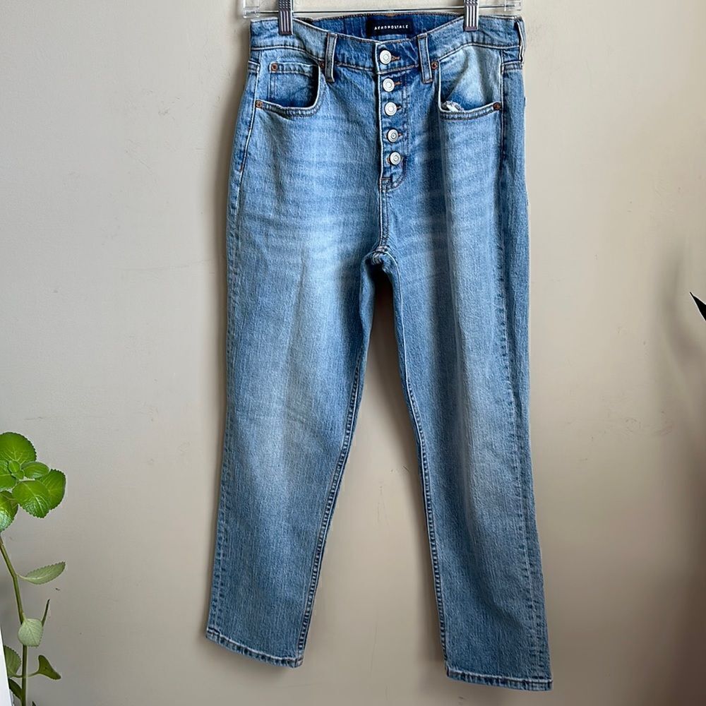 Aeropostale Mom Jeans Button Fly 6